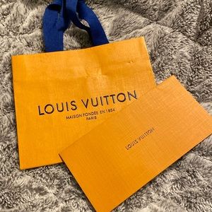 100% authentic Louis Vuitton, mini shopping bag with matching receipt holder.